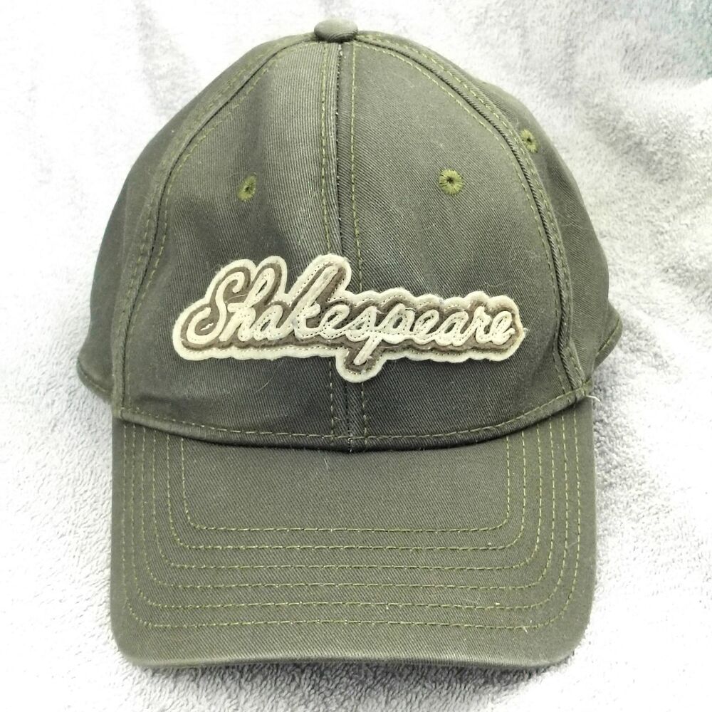 Shakespeare Fishing Hat Men's Adjustable Olive Green Cotton Dad Cap